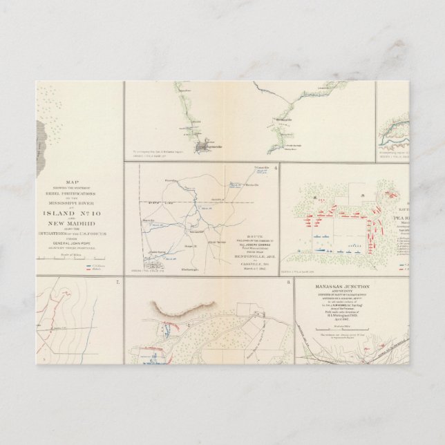 Postal Isla no 10, Nueva Madrid (Anverso)