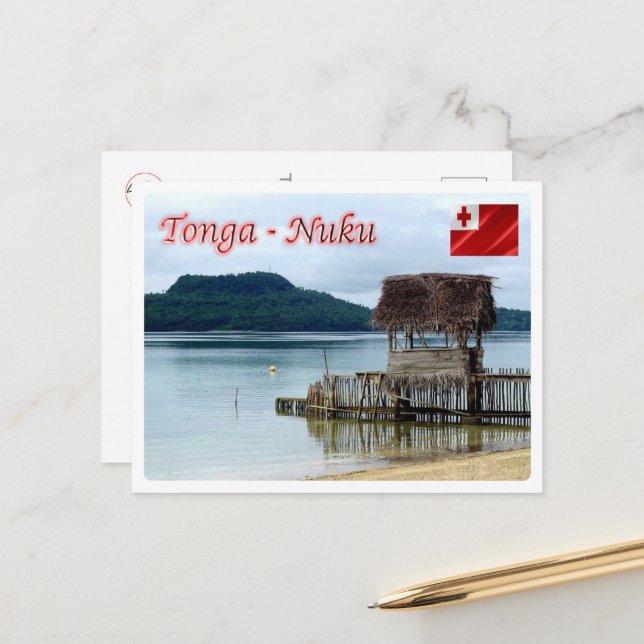 Postal Isla Nuku - Playa Vava'u - Tonga - (Anverso/Reverso In Situ)