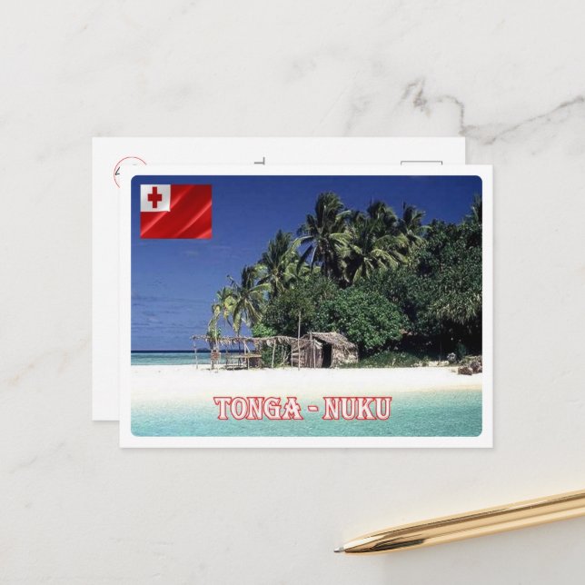 Postal Isla Nuku - Tonga - Panorama (Anverso/Reverso In Situ)