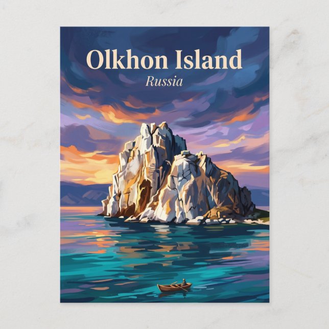 Postal Isla Olkhon Rusia (Anverso)