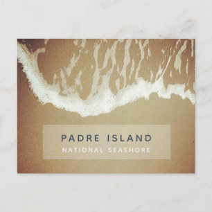 Postal Isla Padre Playa Nacional de Olas del Océano Marin