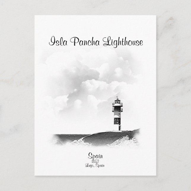 POSTAL ISLA PANCHA LIGHTHOUSE, ESPAÑA (Anverso)