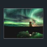 Postal Isla Phare de Stafnesvegur<br><div class="desc">Phare de Stafnesvegur sous les aurores boréales,  Islande</div>