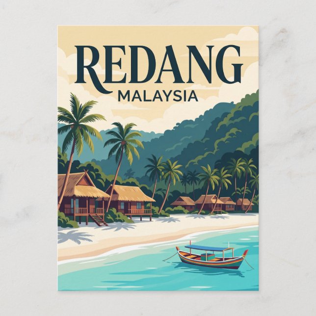 Postal Isla Redang Malasia (Anverso)