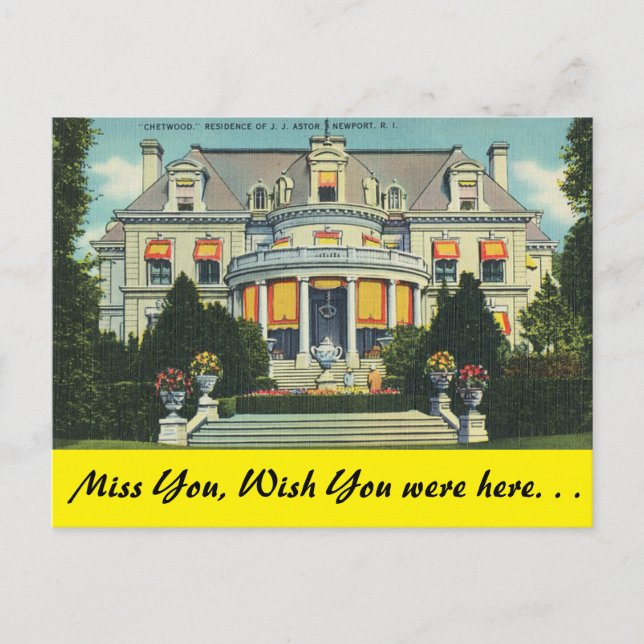 Postal Isla Rhode, Chetwood, Newport (Anverso)