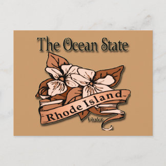 Postal Isla Rhode La Violeta Estatal Del Océano