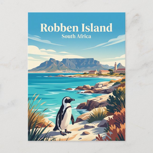 Postal Isla Robben Sudáfrica (Anverso)