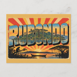 Postal Isla Rubondo Bosque Lago Papiro Viajes Antiguos
