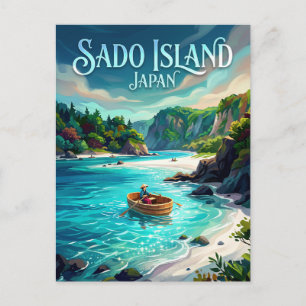 Postal Isla Sado Japón