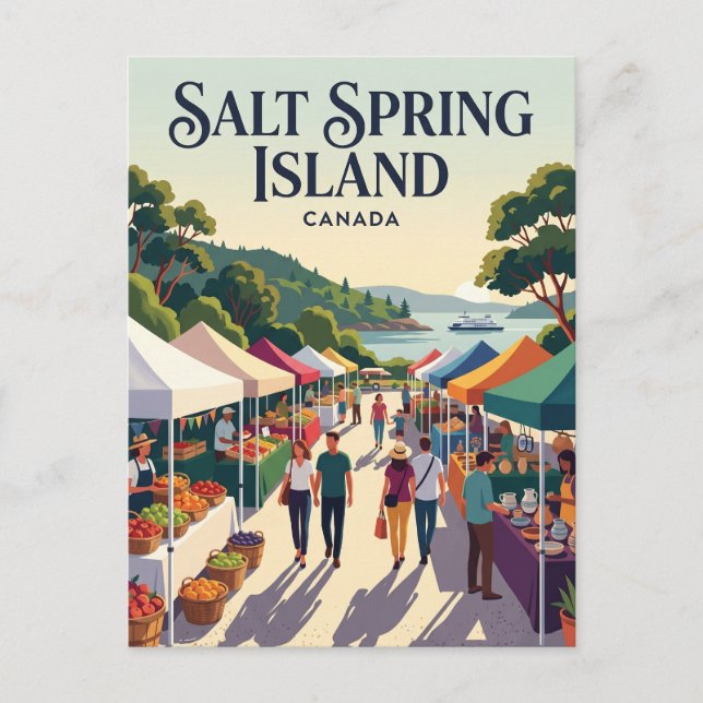 Postal Isla Salt Spring Canadá (Anverso)