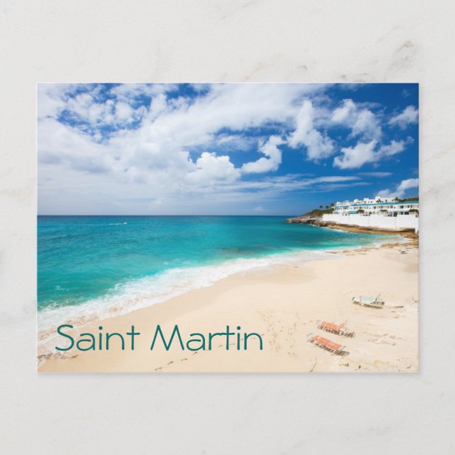 Postal Isla San Martín. Caribe (Anverso)