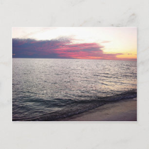 Postal Isla Sanibel Sunset Florida Beach