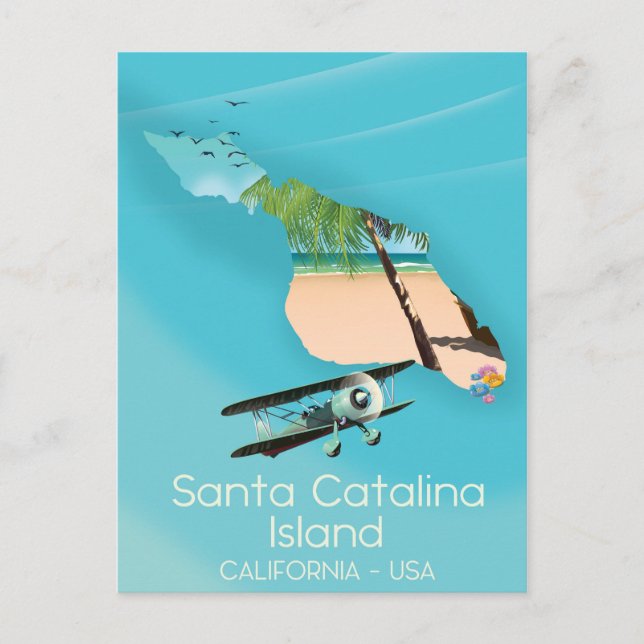 Postal Isla Santa Catalina California EE. UU. (Anverso)
