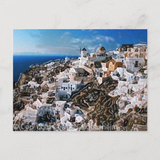 Postal Isla Santorini Grecia (Anverso)