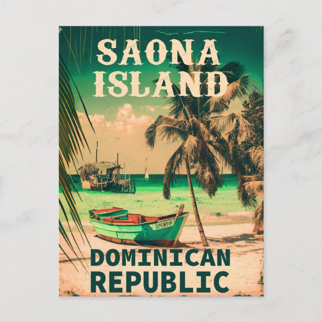 Postal Isla Saona República Dominicana - Retro 60 (Anverso)