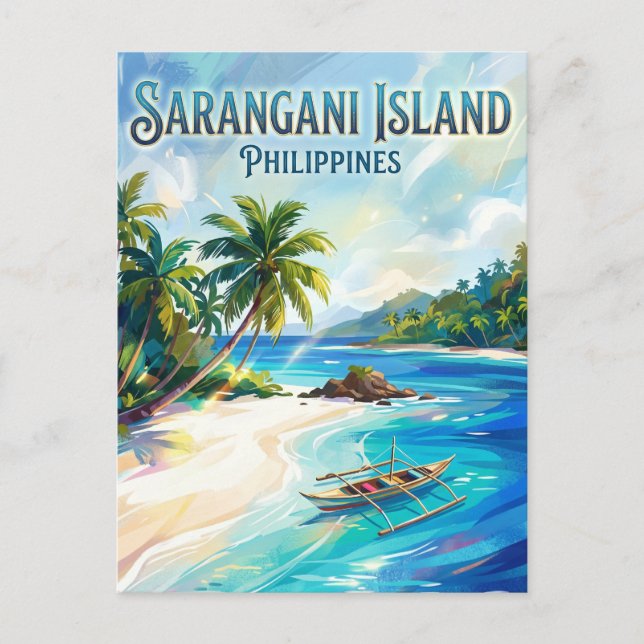 Postal Isla Sarangani Filipinas (Anverso)