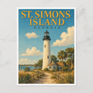 Postal Isla St. Simons Georgia Faro GeoSaga
