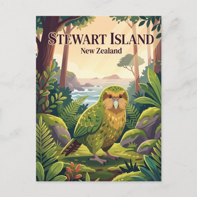 Postal Isla Stewart Nueva Zelanda (Anverso)
