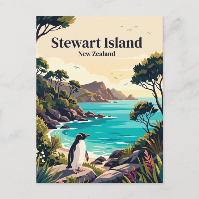 Postal Isla Stewart Nueva Zelanda (Anverso)