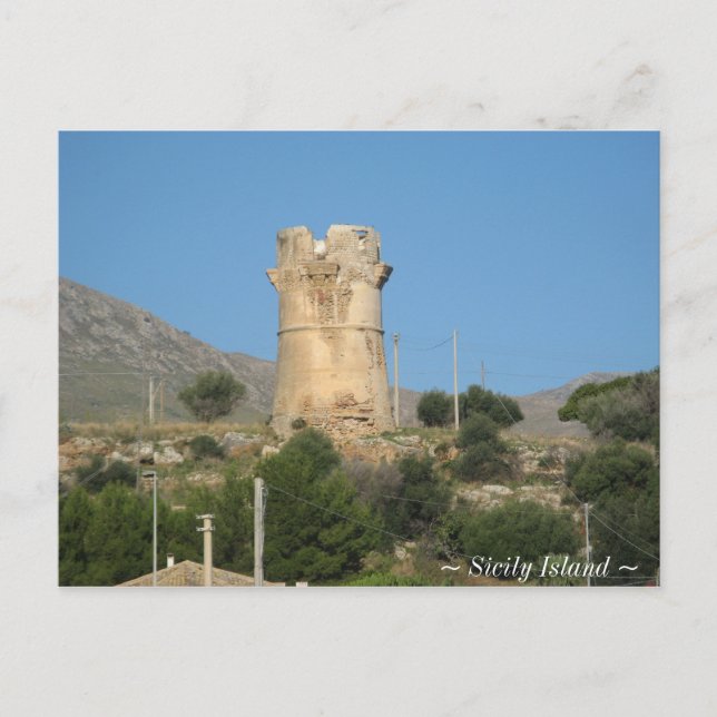 Postal Isla Tonara Sicilia (Anverso)