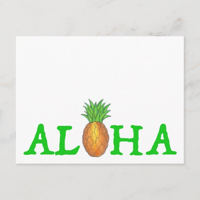 Postal Isla Tropical ALOHA Pineapple Hawaii (Anverso)