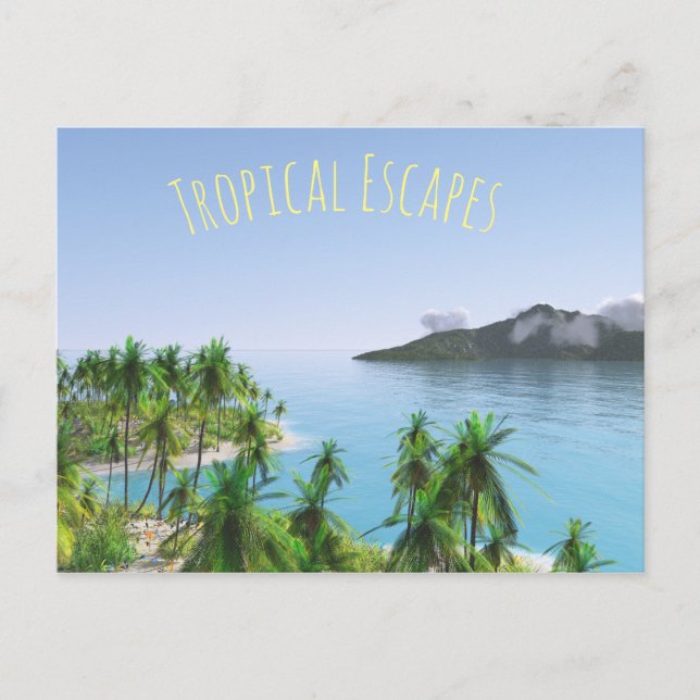 Postal Isla Tropical Palm Tree (Anverso)