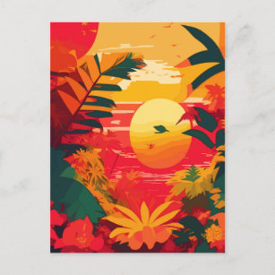Postal Isla Tropical Reggae Sunset