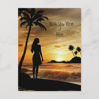 Postal Isla Tropical Sunset