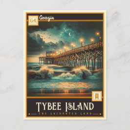 Postal Isla Tybee, Georgia | Vintage