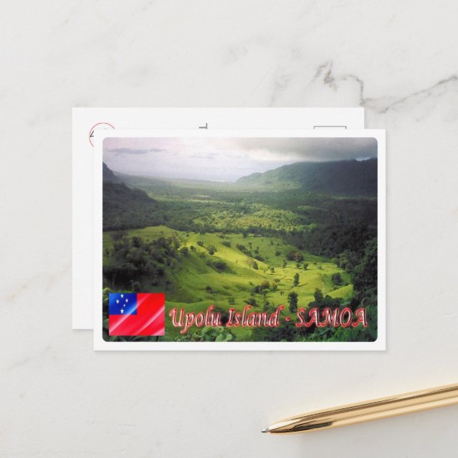 Postal Isla Upolu - Samoa (Anverso/Reverso In Situ)