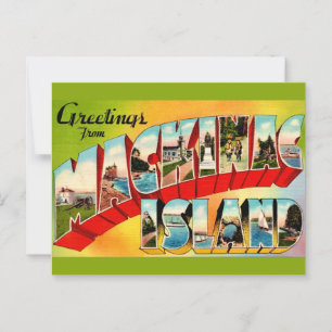 Postal Isla Vintage Mackinac