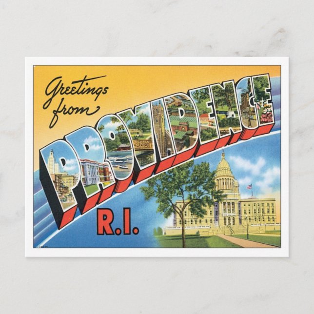 Postal Isla Vintage Providence Rhode (Anverso)