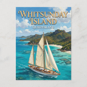 Postal Isla Whitsunday Navegando a vela Airlie Beach Aust