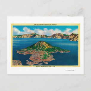 Postal Isla Wizard del lago Llao CliffCrater, OR