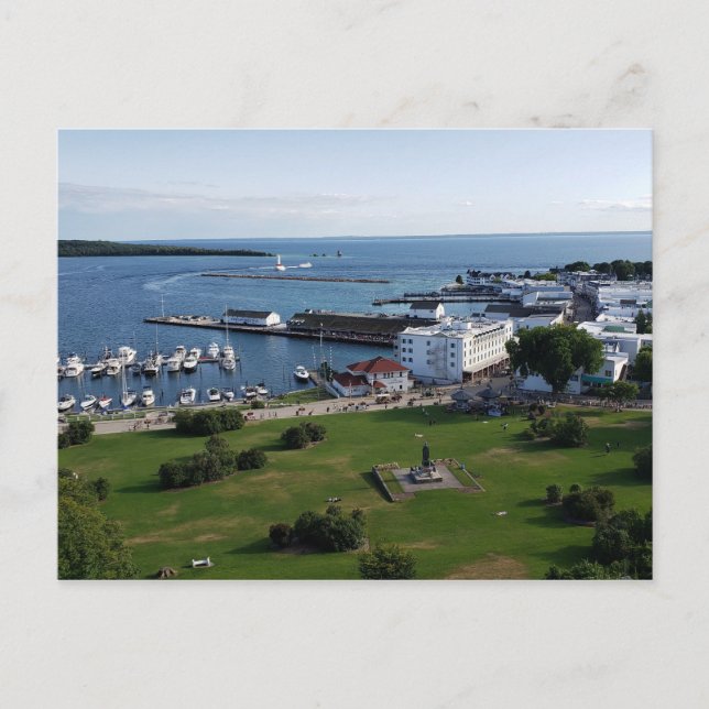 Postal Isla y puerto Mackinac, Michigan (Anverso)