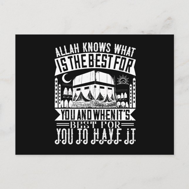 Postal Islam - Alá sabe lo que es mejor para ti (Anverso)