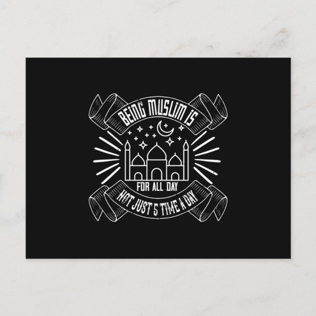 Postal Islam - Ser musulmán es para todo el día (Anverso)