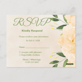 Postal Islamic Wedding RSVP Card | Matching Nikah Invitat