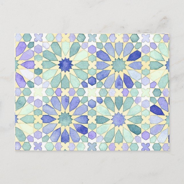 Postal islámica de la geometría de la (Anverso)
