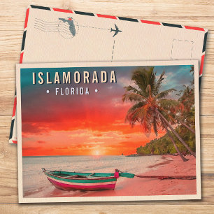 Postal Islamorada Florida Árbol tropical de palmeras de l