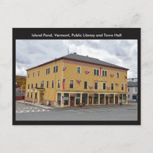Postal Island Pond, Vermont, Biblioteca Pública y Ayuntam