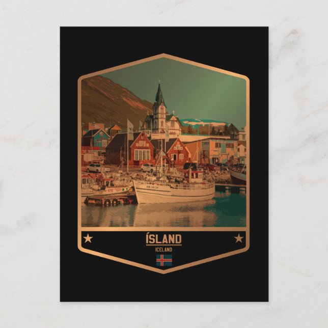 Postal Islandia (Anverso)