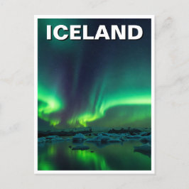 Postal Islandia Aurora Northern Lights Travel