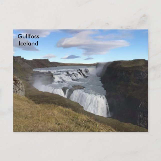 Postal Islandia - Catarata Gullfoss (Anverso)