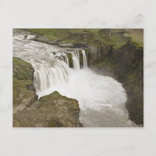 Postal Islandia. Catarata Hafragilsfoss en