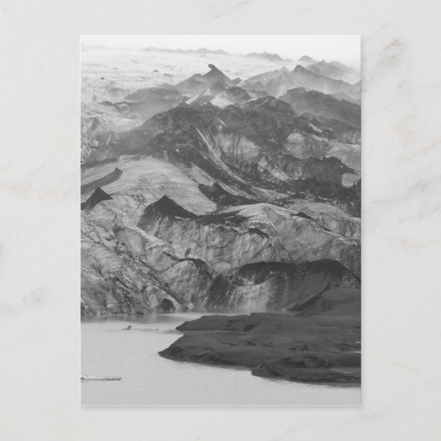 Postal Islandia del glaciar Solheimajokull (Anverso)