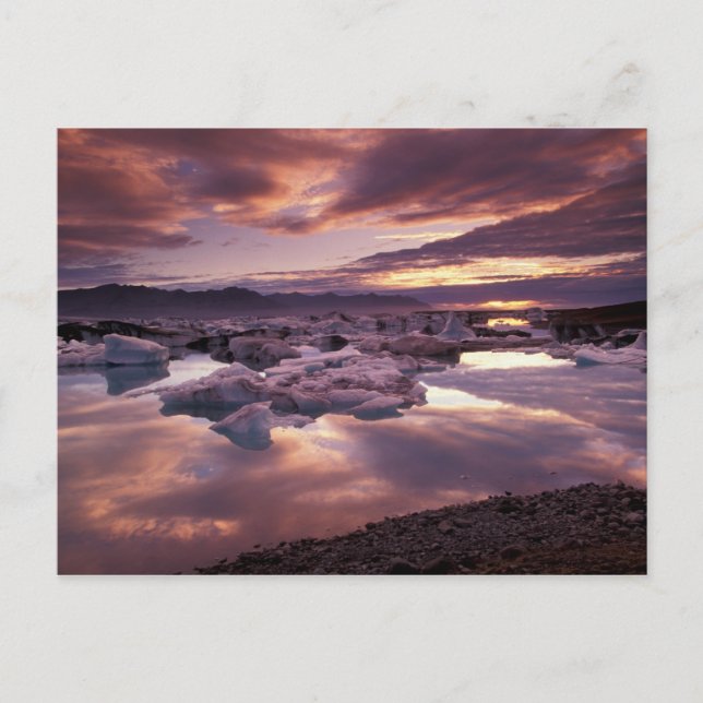 Postal Islandia, Laguna Jokulsarlon, Paisaje (Anverso)