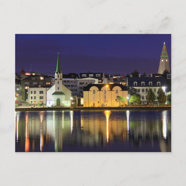 Postal Islandia - Medianoche de agosto en el centro de Re (Anverso)