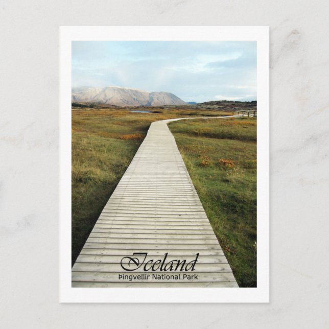 Postal Islandia, Parque Nacional de Thingvellir (Anverso)