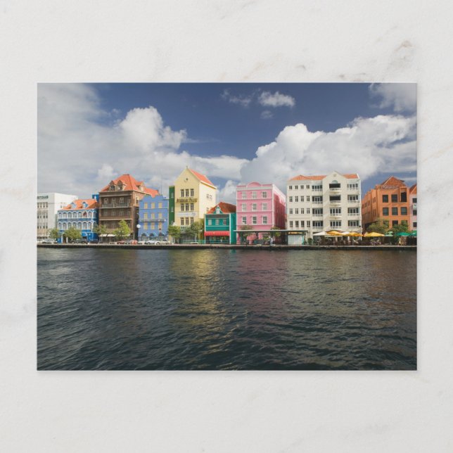 Postal Islas ABC, CURACAO, Willemstad: frente marítimo (Anverso)